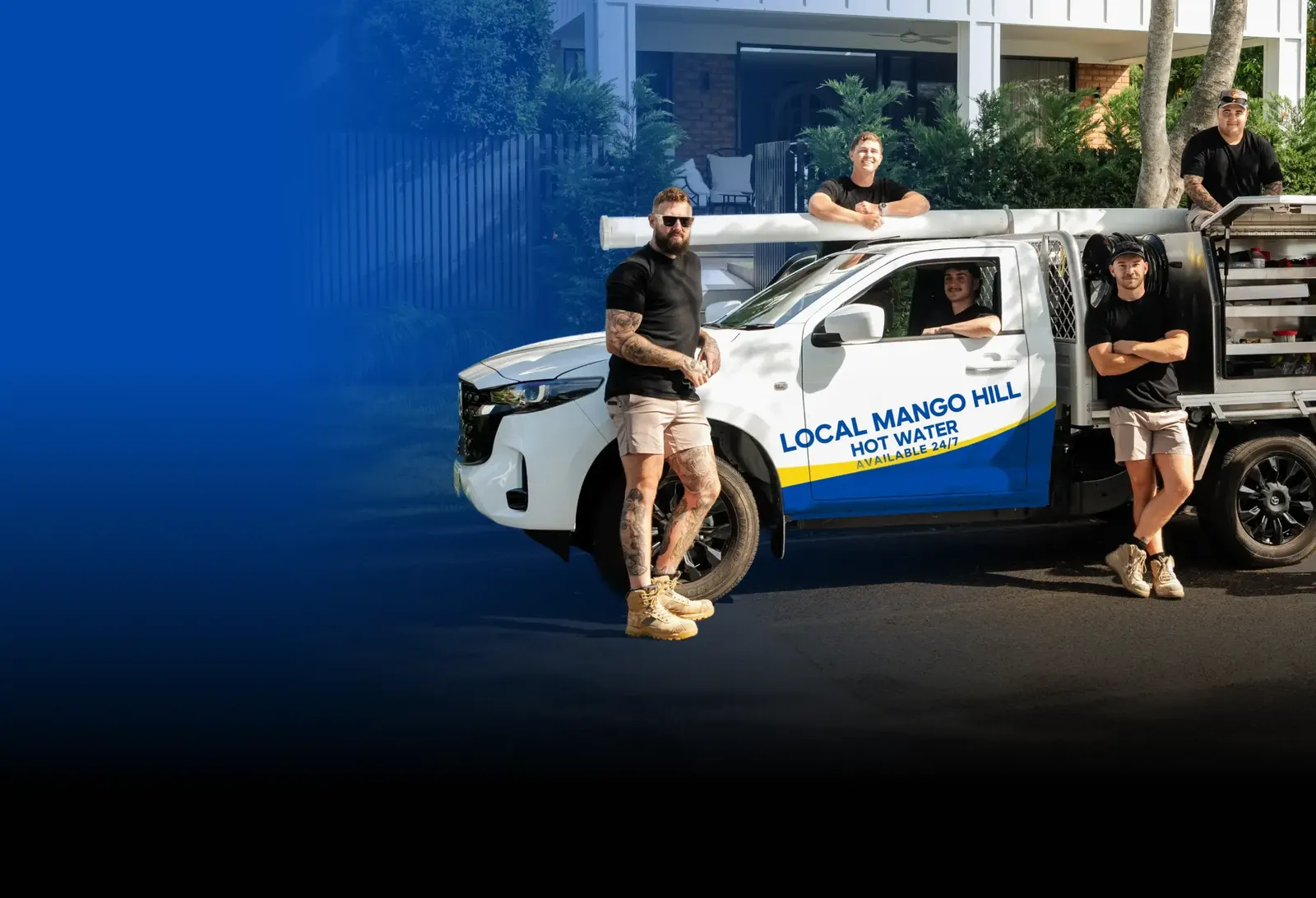 Local Mango Hill Hot Water team with the ute
